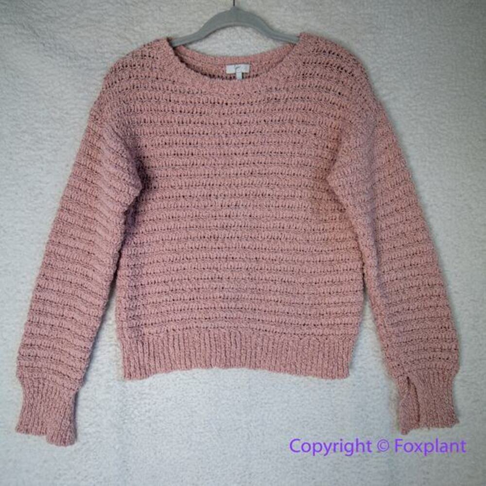Joie blush pink cotton blend sweater slit sleeve, women size XS
